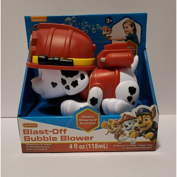 Bubble Blower Machine Paw Patrol Toy Marshall Action Blast Off - Picture 4 of 7